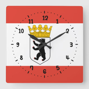 Flag Berliner Mauer Uhr