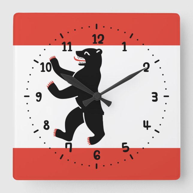 Flag Berliner Mauer Uhr (Vorderseite)