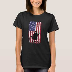 Flag Black Cat Was Murdersche Katze mit Deluxe Glo T-Shirt