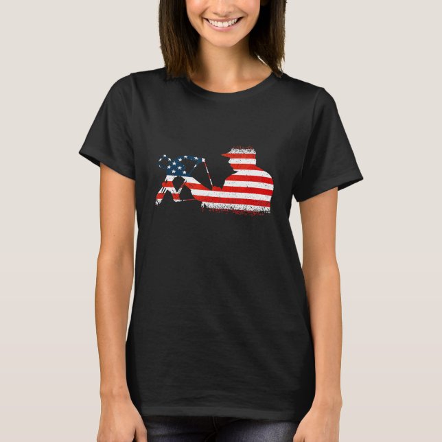 Flag Bowhunting Archer Longbow Crossbow Archery T-Shirt (Vorderseite)