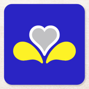 Flag Brüssel, Belgien Square Paper Untersetzer