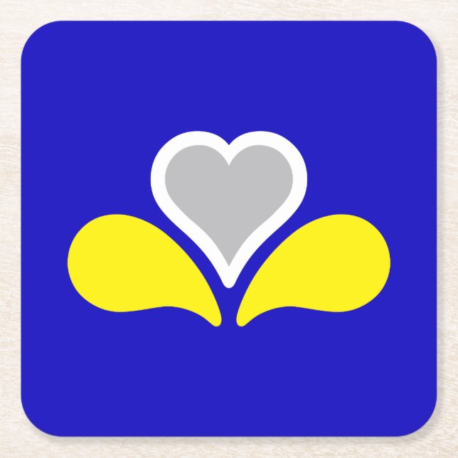 Flag Brüssel, Belgien Square Paper Untersetzer (Vorderseite)