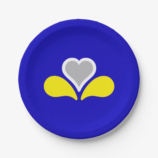 Flag Brüssel, Belgien Teller auf Papier (Vorderseite)