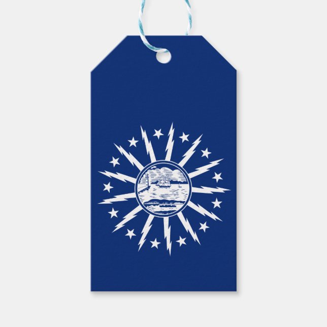 Flag Buffalo, New Yorker Geschenketiketts Geschenkanhänger (Vorderseite)