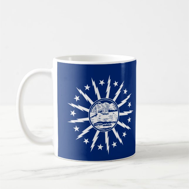 Flag Buffalo, New Yorker Kaffee-Tasse Kaffeetasse (Links)