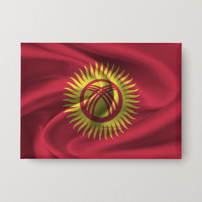 Flag-Button für Kirgisistan Button (Vorderseite)