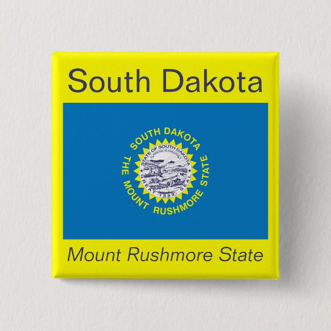 Flag-Button für South Dakotan Button (Vorderseite)