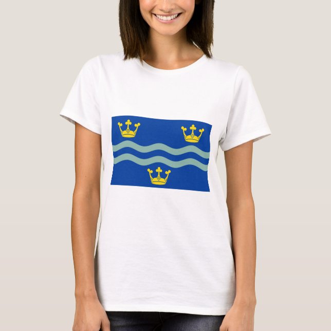 Flag Cambridgeshire (English Landkreis) T - Shirt (Vorderseite)