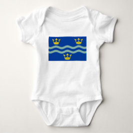 Flag Cambridgeshire (UK-Landkreis) Baby Bodysuit Strampler