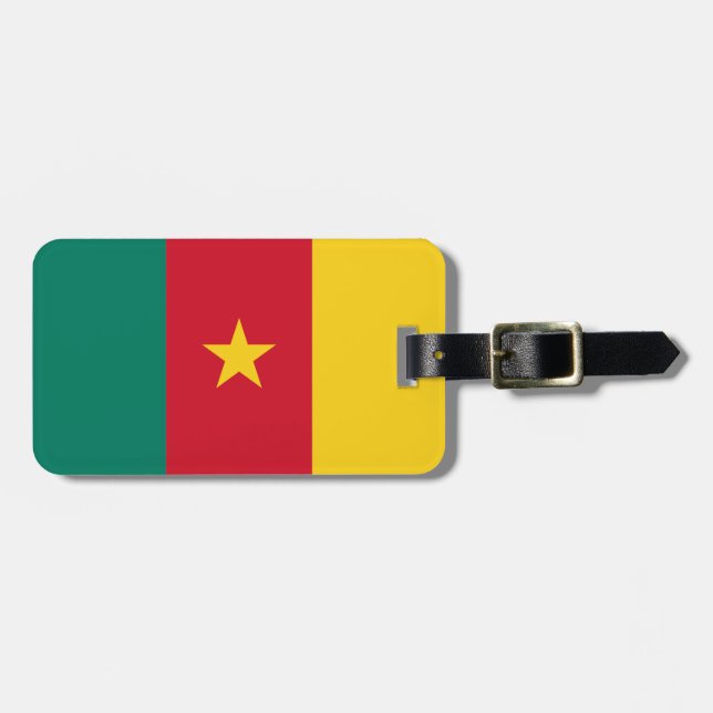 Flag Cameroon Personal Easy ID Gepäckanhänger (Vorderseite horizontal)