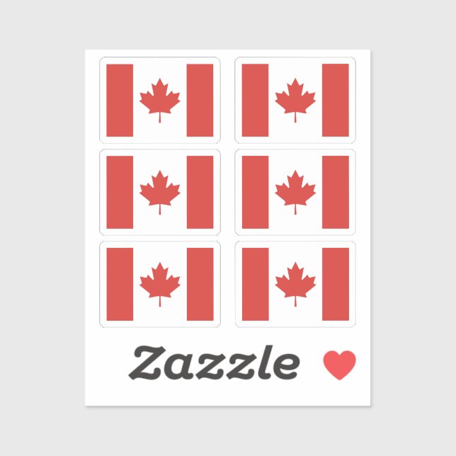 Flag Canada Collection Pack mit 6 Aufkleber (Blatt)