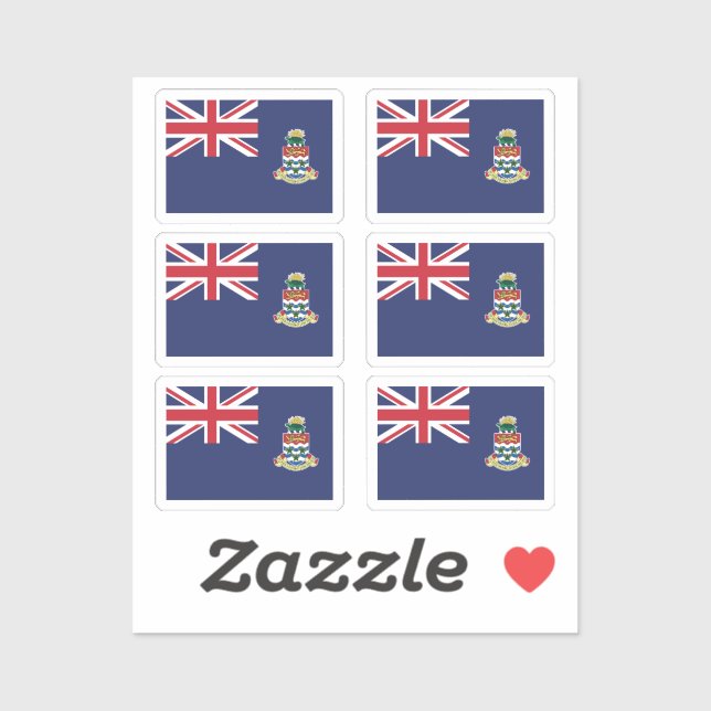Flag Cayman Islands Collection Pack von 6 Aufkleber (Blatt)