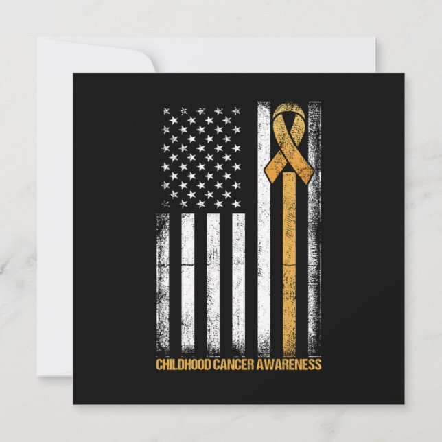 Flag Childhood Cancer Awareness Gift Einladung (Vorderseite)