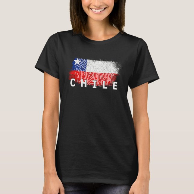 Flag Chile Nationality State Origin T-Shirt (Vorderseite)