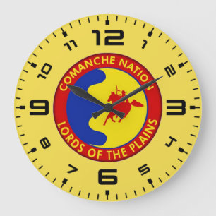 Flag Comanche Nation Große Wanduhr