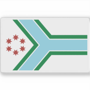 Flag Cook Landkreis, Illinois Aufkleber