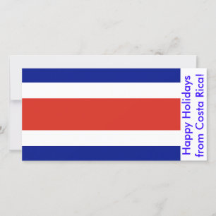 Flag Costa Rica, glücklicher Urlaub aus Costa Rica Feiertagskarte