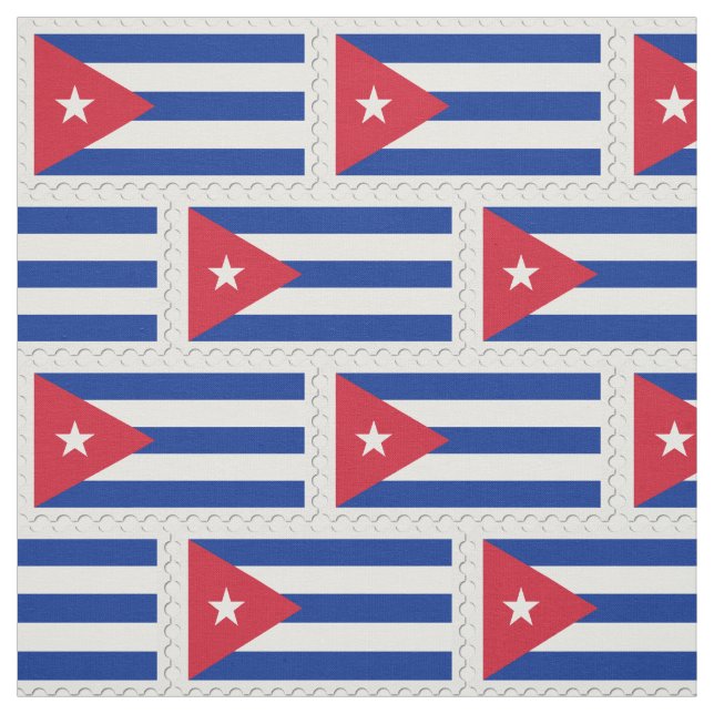 Flag Cuban Art White Blue Star Muster Stoff (Muster)