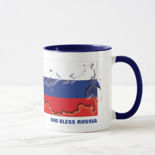 Flag "Custom GOD BLESS RUSSIA" Tasse