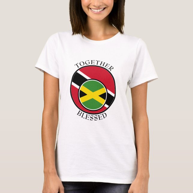 Flag Custom TRINIDAD JAMAICA T-Shirt (Vorderseite)