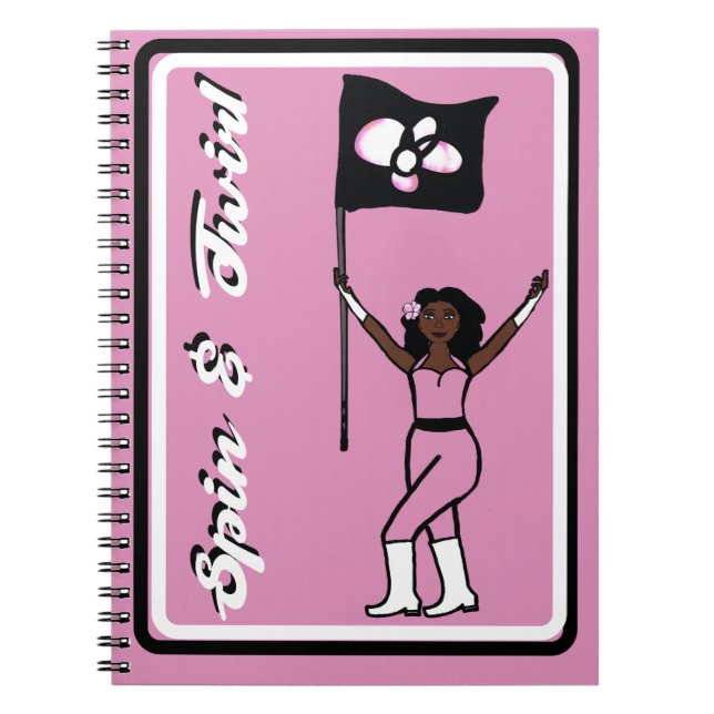 Flag Dancer Pink Blume Notebook Notizblock (Vorderseite)