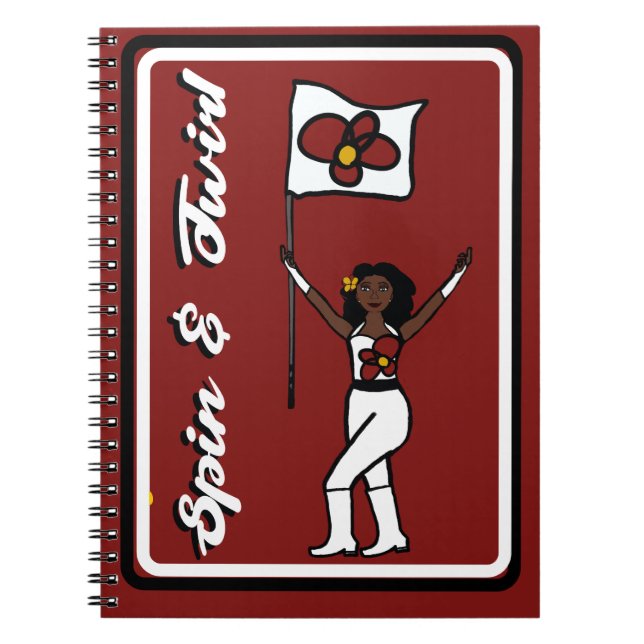 Flag Dancer Red Blume Notebook Notizblock (Vorderseite)