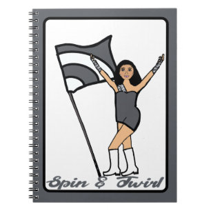 Flag Dancer Steel Grau Notebook Notizblock