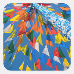 Flag-Dekoration Quadratischer Aufkleber