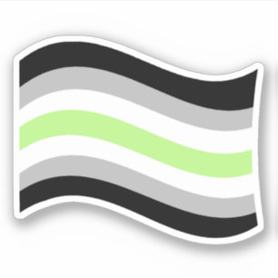 Flag der Agende Pride Wavy Aufkleber