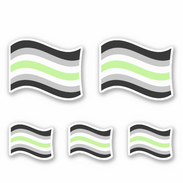 Flag der Agende Pride Wavy Aufkleber (Vorderseite)