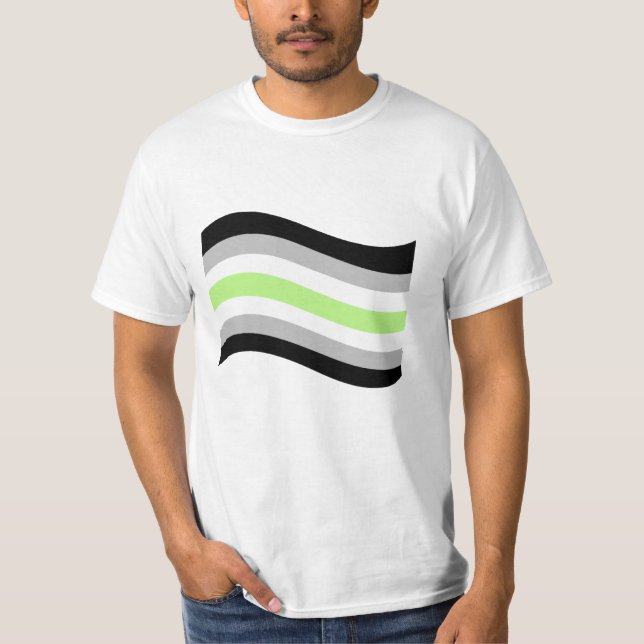 Flag der Agende Pride Wavy T-Shirt (Vorderseite)