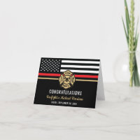 Flag der Feuerwehr-Akademie Abschluss Red Line