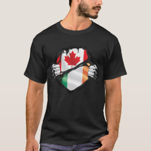 Flag der gerippten Roots in den Händen Irlands T-Shirt