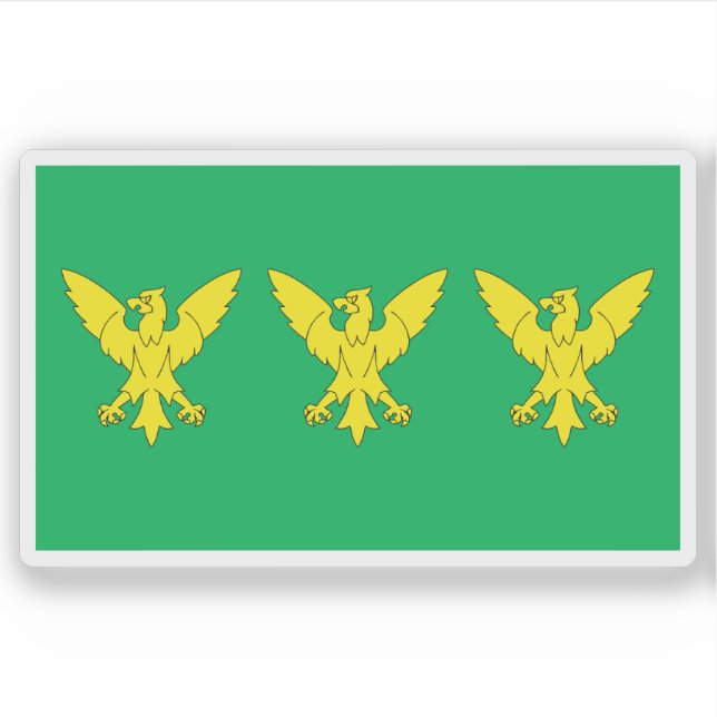 Flag der Grafschaft Caernarfonshire, Wales Aufkleber (Vorderseite)