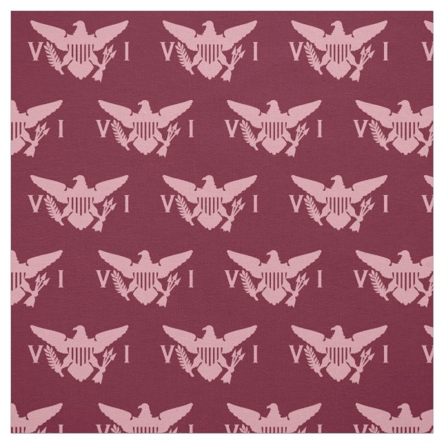 Flag der Jungfrau (klein) Rosa und Burgund Stoff (Muster)