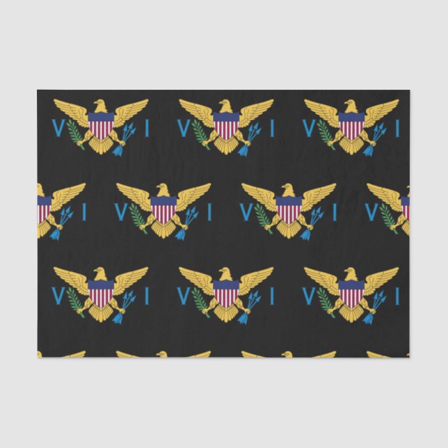 Flag der Jungfrau, Schwarz Seidenpapier (Vorderseite)