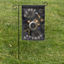 Flag der Neujahrsuhr explodieren