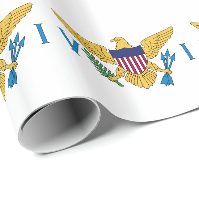 Flag der Patriotischen Amerikanischen Jungfrau Geschenkpapier (Rolleneckpunkt)