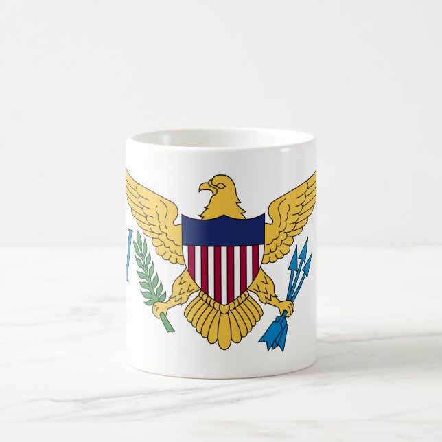 Flag der Patriotischen Amerikanischen Jungfrau Kaffeetasse (Mittel)
