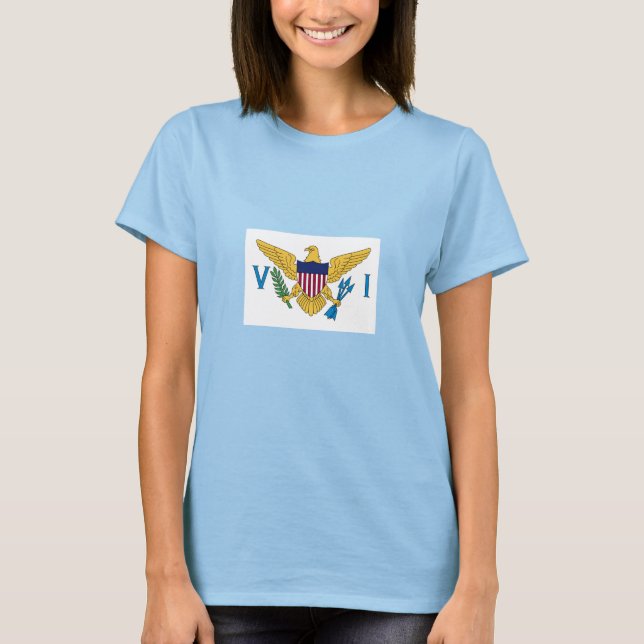 Flag der Patriotischen Amerikanischen Jungfrau T-Shirt (Vorderseite)