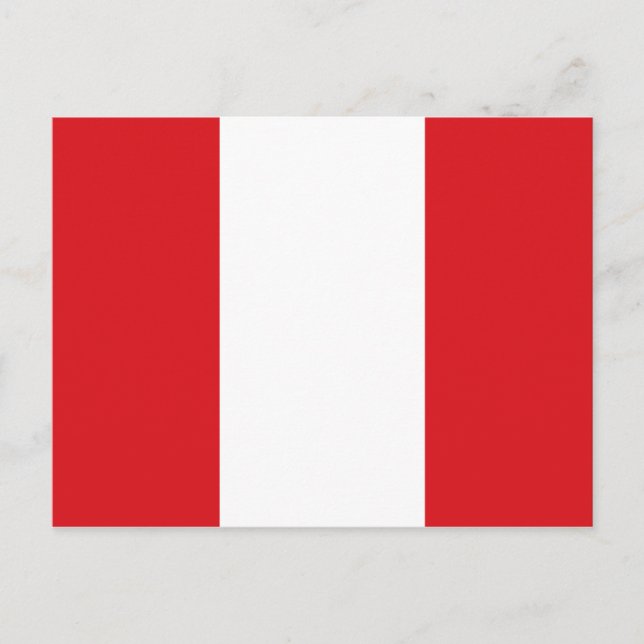 Flag der Peru-Postkarte Postkarte (Vorderseite)