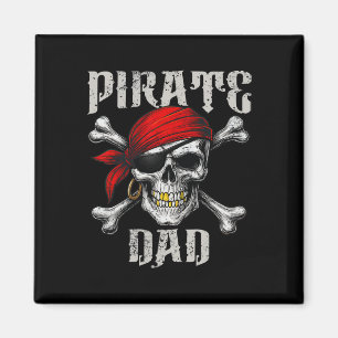 Flag der Piratenflagge des Piraten-Vaters und Schä Magnet