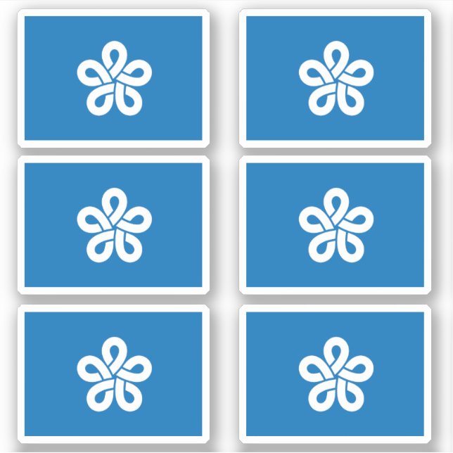 Flag der Präfektur Fukuoka, Japan Aufkleber (Vorderseite)