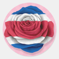 Flag der Rose Costa Ricas in Rosa
