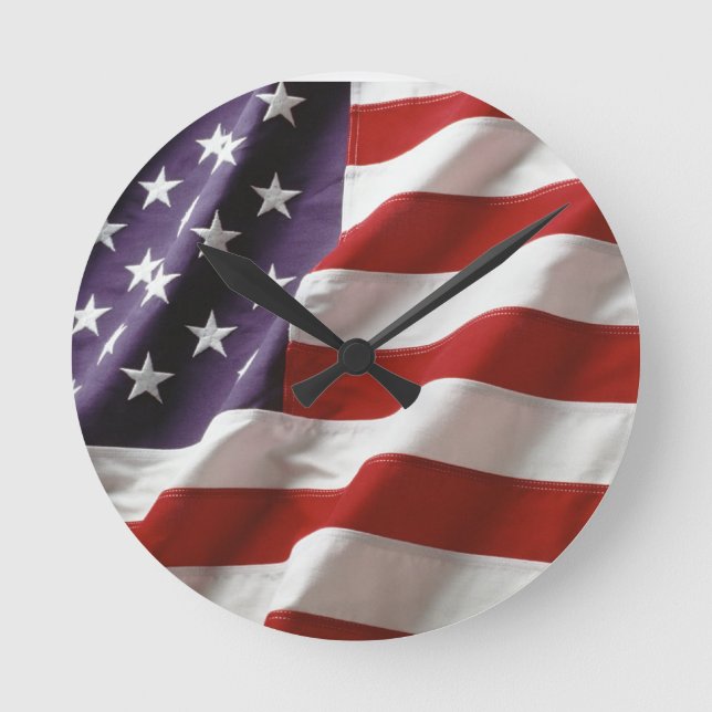 Flag der Staaten Runde Wanduhr (Vorderseite)