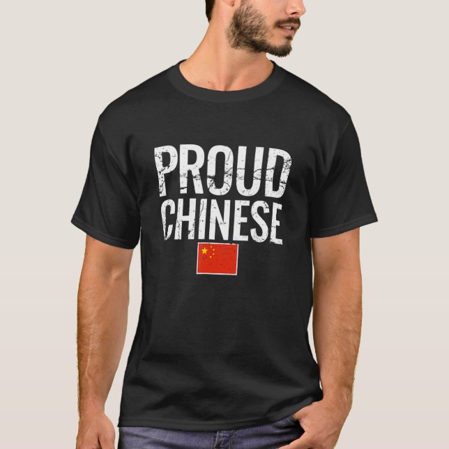 Flag der stolzen chinesischen China T-Shirt (Vorderseite)