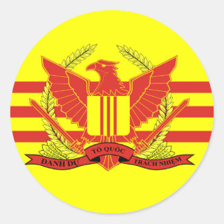 Flag der Streitkräfte der Republik Südvietnam Runder Aufkleber