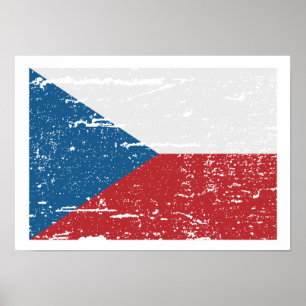 FLAG DER TSCHECHISCHEN REPUBLIK POSTER