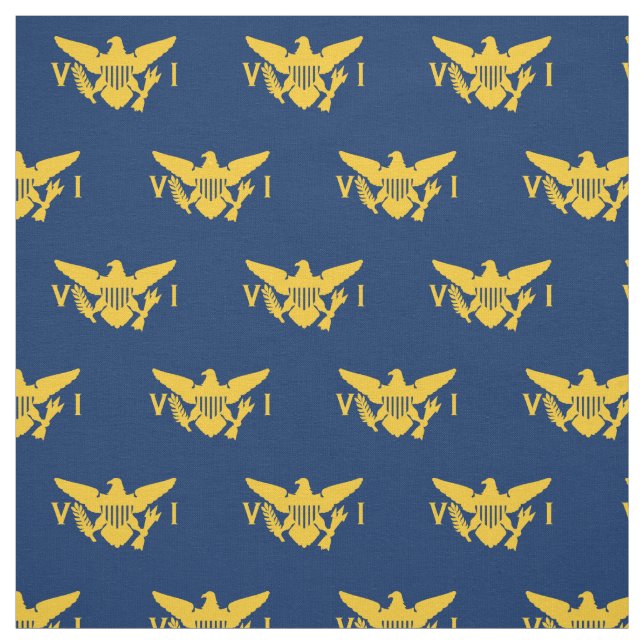 Flag der U.S. Jungfrau Islands (Small) Navy Blue & Stoff (Muster)