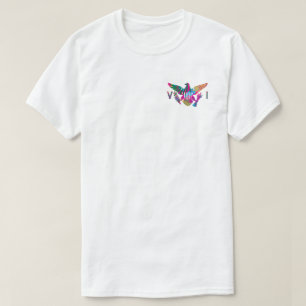 Flag der US-Jungfrau-Inseln, farbenfrohe tropische T-Shirt